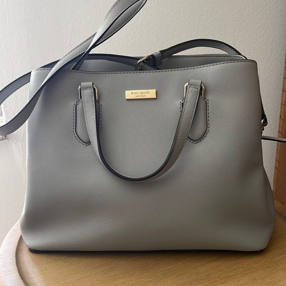 Grey late spade bag